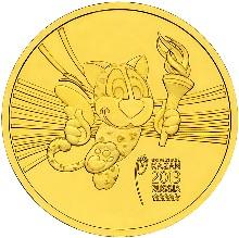 Монета России реверс -  Талисман Универсиады 10 рублей 2013 года 