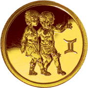 Монета России реверс -  Близнецы 25 рублей 2003 года 