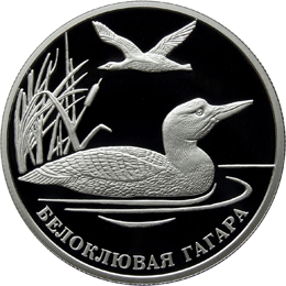 Монета России 2 рубля 2012 года -  Белоклювая гагара