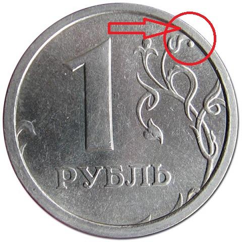 1 рубль 1997 года широкий кант